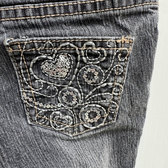 Arizona Jean Company 3T Girls Gray Heart Jeans Classic Fit Pants - Picture 6 of 8